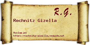 Rechnitz Gizella névjegykártya